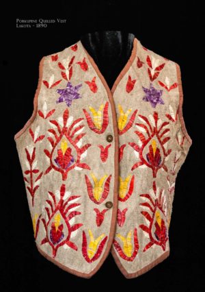 VEST, LAKOTA QUILLED