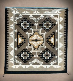NAVAJO RUG: TWO GREY HILLS