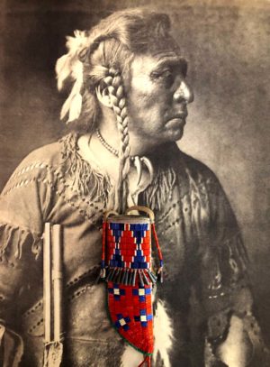 PORCUPINE QUILLED KNIFE SHEATH