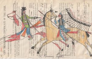 LEDGER DRAWING: “A skirmish”