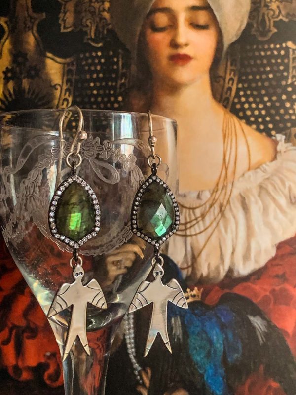 MOONLIT SWALLOW EARRINGS