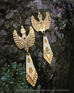 WATER BIRD EARRINGS IN 18K GOLD VERMEIL