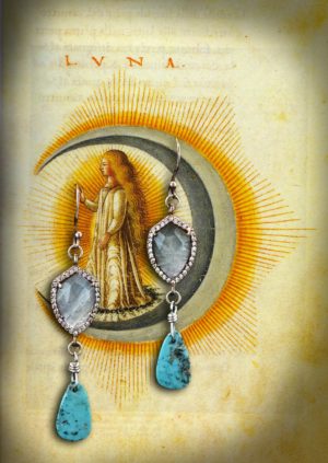 Luna & Labradorite Turquoise Earrings