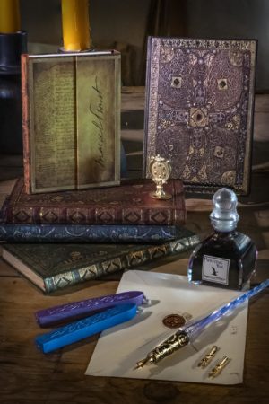 Bound Journals, Italian hand blown glass dip pens & Ink