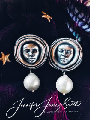Twin Goddess Earrings ~ Baroque Pearl Dangle
