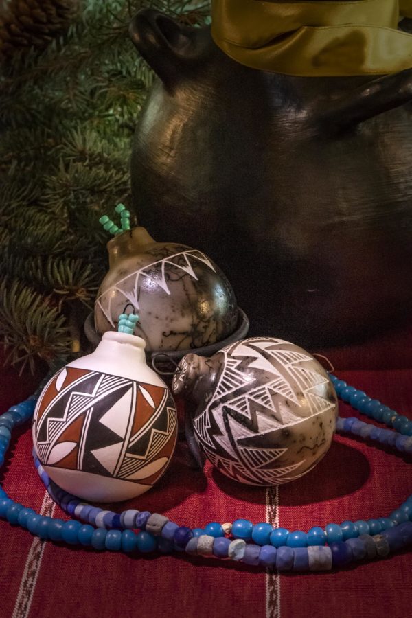 Acoma Pueblo Pottery Christmas Ornaments