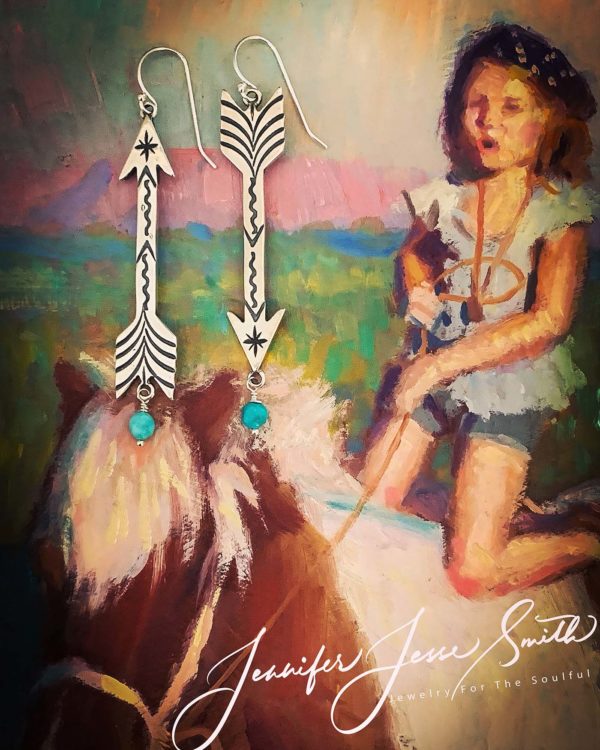 Two Arrow Asymmetrical Earrings