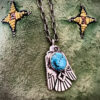 JJS Scrunchy T-Bird Turquoise Thunderbird Pendant