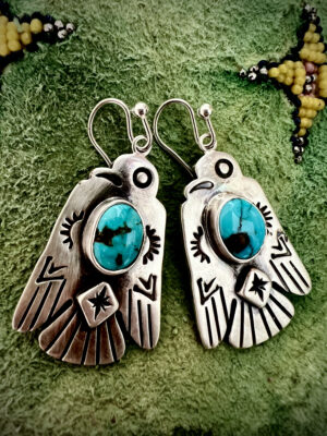 Two T-Birds are better! Turquoise earrings.