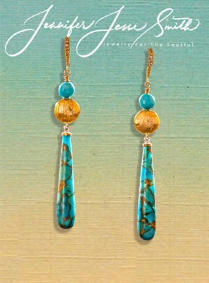 Sun, Sky & Rare Earth ~ Turquoise Drop Earrings