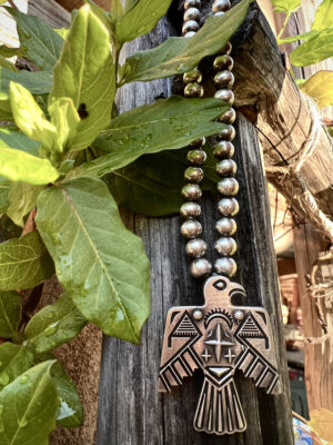 JJS Signature thunderbird Pendant with Navajo Pearls