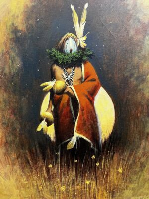 "ENCHANTED YEI," Original painting by Navajo artist Allen Bahe