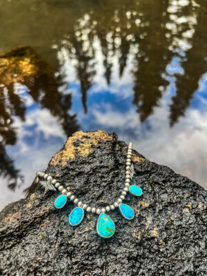 Petite Morning Star Squash Blossom Necklace