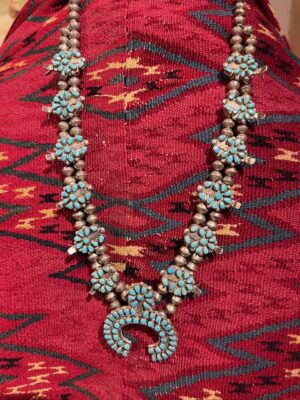 Petite Zuni Peti-point Squashblossom Necklace