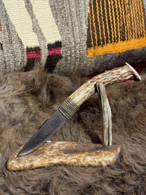HAND-FORGED DESK KNIFE, ANTLER HANDLE