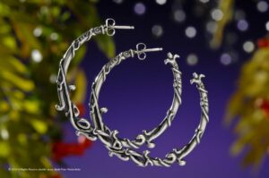 Fleur de Vine Hoop Earrings