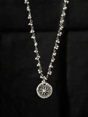Shine Pendant ~ Sterling with Seed Pearl Necklace